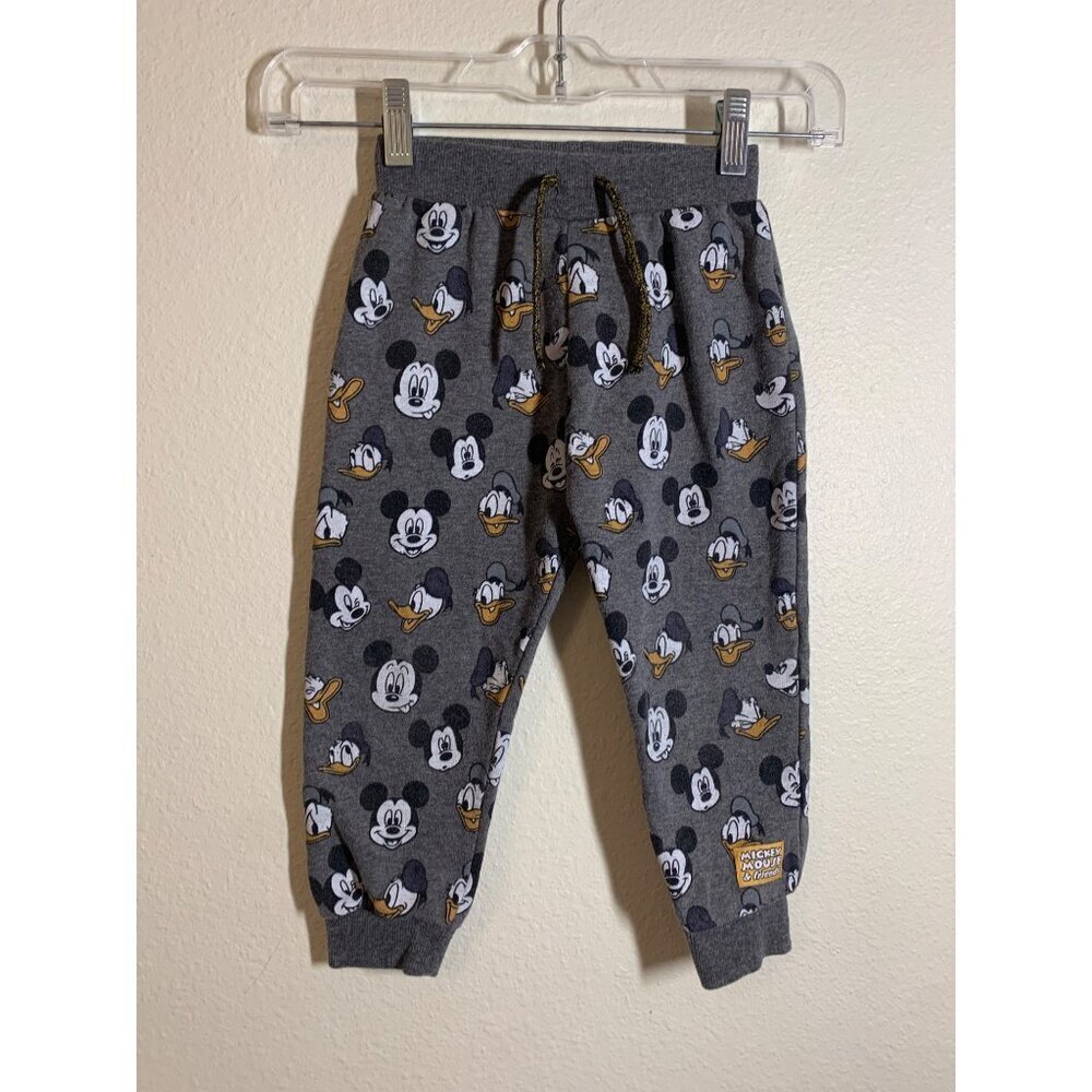 Disney Mickey Mouse Sweatpants Boys Size 24 Months Gray I9